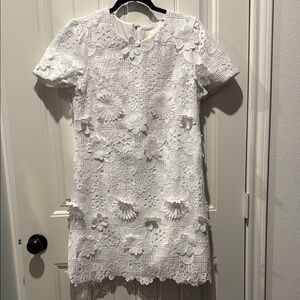Lilly Pulitzer White Floral Lace Dress NWT size 8